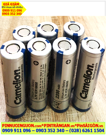 Camelion ICR18650-22F; Pin sạc lithium 3.7v Camelion ICR18650-22F (2200mAh) chính hãng